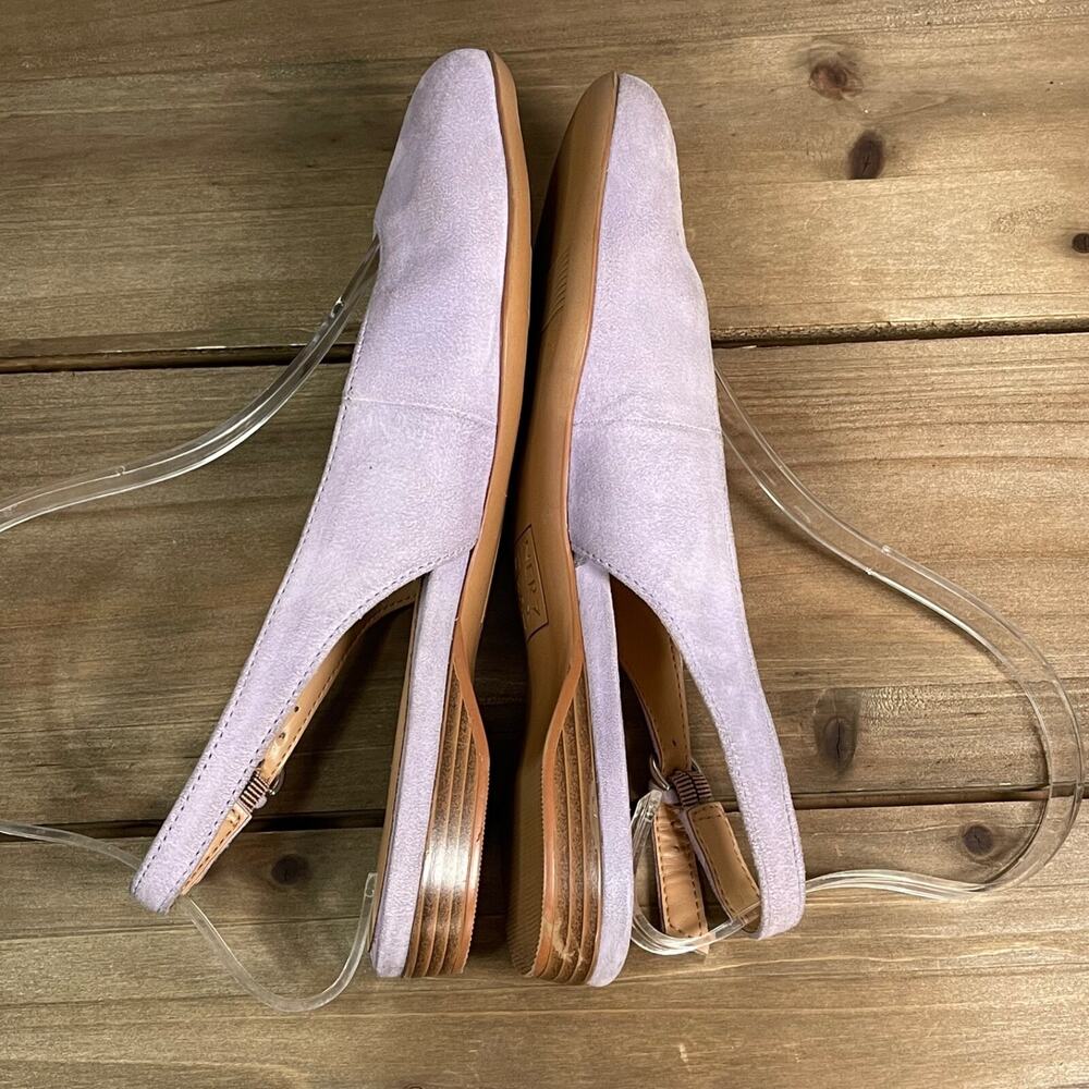 Naturalizer Women's Primo Slingback Flats Size 7 Lavender Purple Suede - Picture 10 of 15